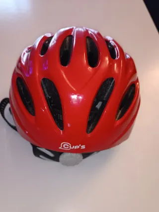 Casco de bici para niño rojo
 talla S 48-52cm