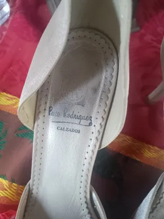 Zapatos Paco Rodríguez Beige Talla 41 Raso