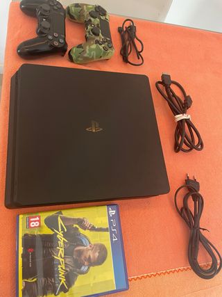 Ps4 Slim Negra 500Gb + Cyberpunk 2077