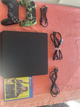 Ps4 Slim Negra 500Gb + Cyberpunk 2077