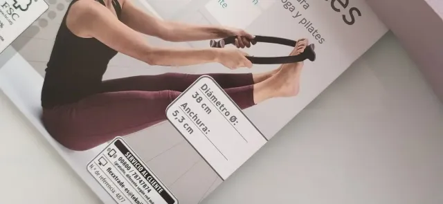 Aro Pilates Yoga Diámetro 38 cm Gris