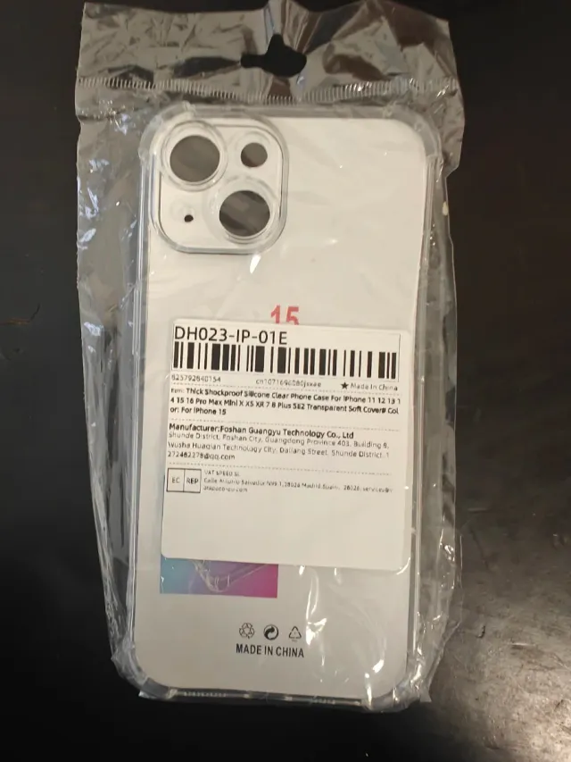 Cover iPhone 15 Trasparente Silicone