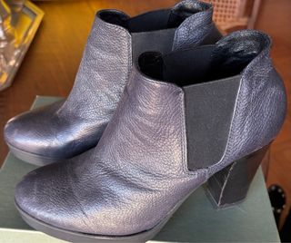 Stivaletti grigi con tacco donna