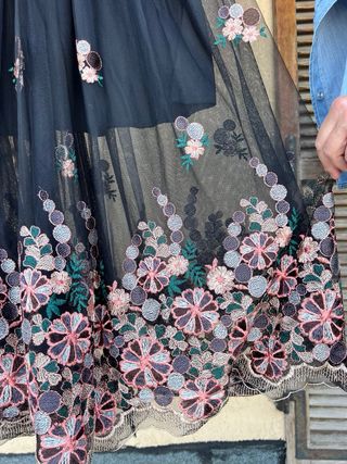 Gonna in tulle ricamata