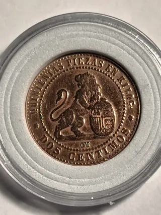 Moneda 2 Centimos 1870