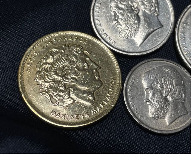Lote 5 Dracmas Grecia Antiguos Personajes griegos