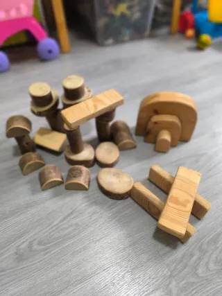 Bloques de madera para construcción