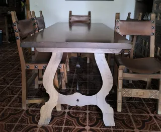 Mesa Comedor Castellana Madera Maciza