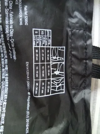 Protecciones Oxelo para patines/bici Talla S