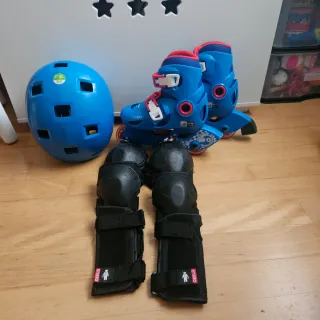 Pack Patines Oxelo Talla 26-28 + Casco + Proteccio