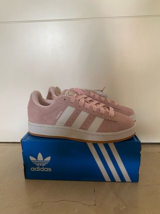 Zapatillas Adidas Campus Rosa Blancas