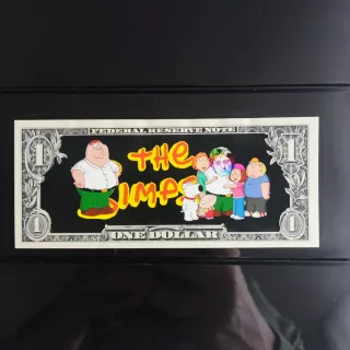 Opera Pop Art Vera Banconota 1 Dollaro Griffin