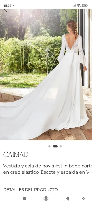 Vestido de Novia Rosa Clará Blanco modelo Caimad 