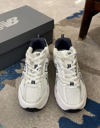 Néw Báláncé 530 Whité Silvér Návy tállá 39.5