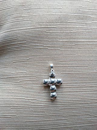 Collana Argento 925 Croce pietre topazio azzurri