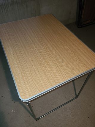 Mesita extensible madera y metal