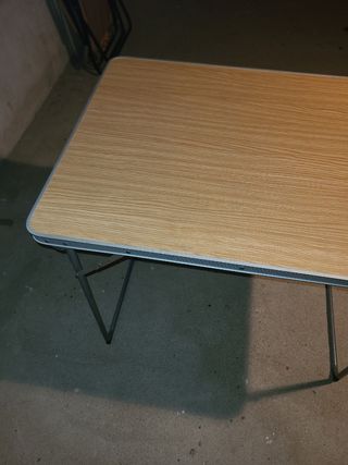 Mesita extensible madera y metal