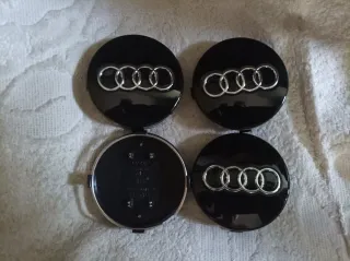 Tapabujes Audi negro 60mm centro rueda llanta logo