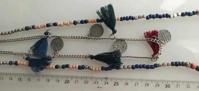 2 Collares Dobles Boho chic.Multicolor