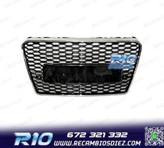 PARRILLA AUDI A7 11-14 LOOK RS7 NEGRO CROMO