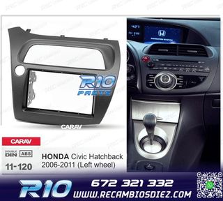 MARCO NEGRO RADIO 2-DIN PARA HONDA CIVIC HATCHBACK 06-11