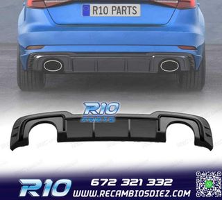 DIFUSOR AUDI A3 S LINE HATCHBACK 17-20 LOOK RS3