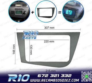 MARCO GRIS RADIO 2-DIN PARA SEAT LEON 05-12