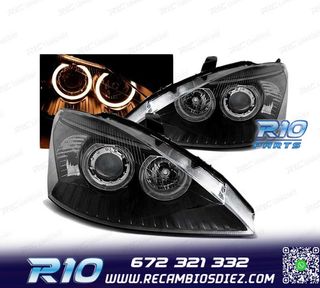 FAROS PARA FORD FOCUS I 98-01 OJOS ANGEL NEGROS