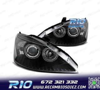 FAROS PARA FORD FOCUS I 98-01 OJOS ANGEL NEGROS