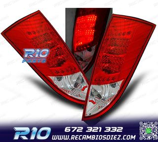 PILOTOS PARA FORD FOCUS MK1 98-04 LED ROJO CLARO