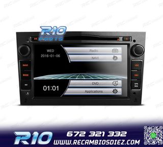 RADIO NAVEGADOR 7" PARA OPEL COLOR NEGRO OSCURO USB GPS TACT