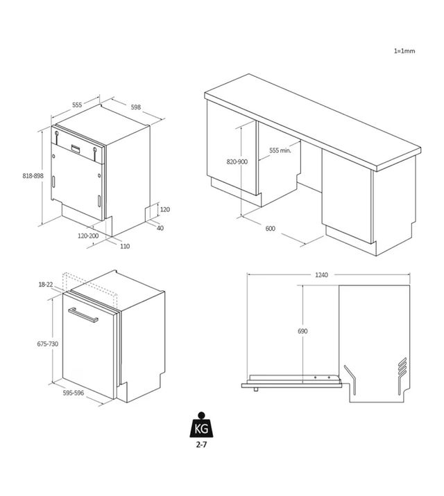 Lavavajillas integrable Candy 3E53EOW