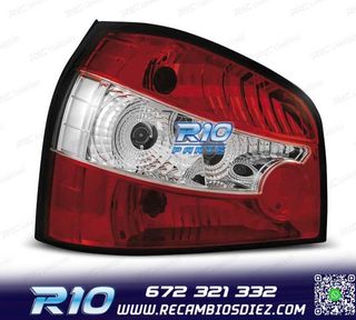 PILOTOS AUDI A3 8L 96-00 ROJO BLANCO LEX