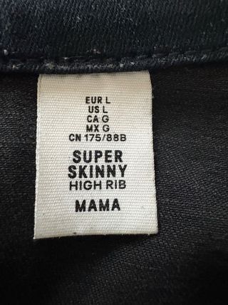 Tejano premamá azul