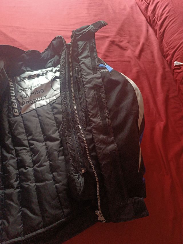 Chaqueta Moto Azul y Gris Talla M-L Como nueva.