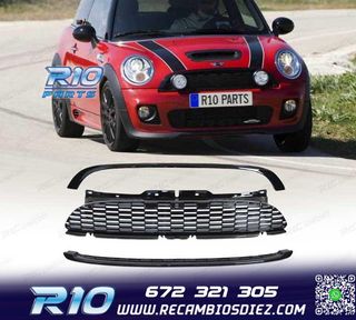 PARRILLAS MINI COOPER R56 R57 06-09 NEGRO BRILLO