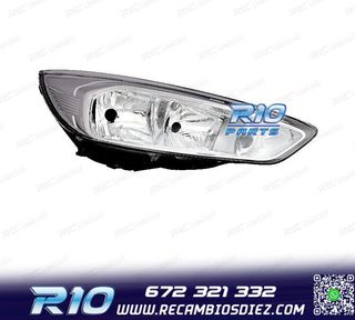 FARO DCH PARA FORD FOCUS 14-18 FONDO CROMO
