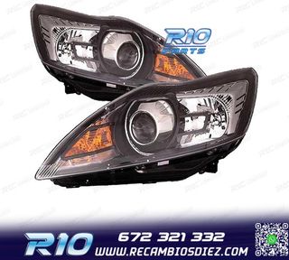 FAROS XENON PARA FORD FOCUS III 08-10 FONDO NEGRO