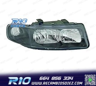 FARO DCH PARA SEAT LEON TOLEDO 99-05 FONDO NEGRO