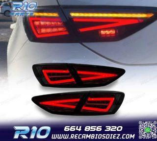 PILOTOS SEAT LEON 3 5F 12-20 DINÁMICO LED NEGRO OEM HALOGEN