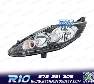 FARO IZQ PARA FORD FIESTA MK7 3 5P 08-13 FONDO NEGRO