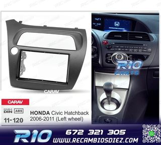 MARCO NEGRO RADIO 2-DIN PARA HONDA CIVIC HATCHBACK 06-11