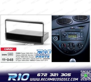 MARCO NEGRO RADIO 1-DIN PARA FORD FIESTA FOCUS GALAXY MONDEO