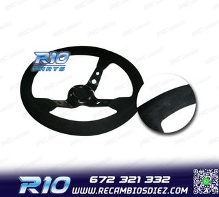 VOLANTE INVERTIDO PIEL VUELTA NEGRO CON BRAZOS NEGROS Y RIBE