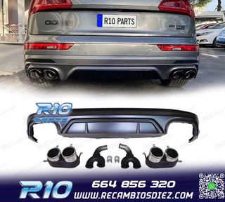 DIFUSOR AUDI Q5 S LINE 18-20 LOOK SQ5 + COLAS ESCAPE CROMO