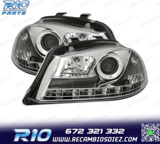 FAROS PARA SEAT IBIZA Y CORDOBA 6L 02-08 LUZ DIURNA LED FOND