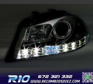 FAROS PARA SEAT IBIZA Y CORDOBA 6L 02-08 LUZ DIURNA LED FOND
