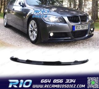 SPOILER LIP BMW E90 E91 08-12 PACK M NEGRO BRILLO