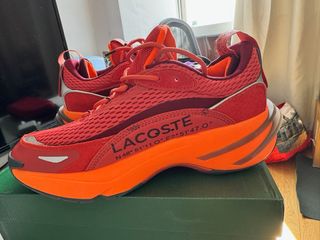 Zapatillas Lacoste Naranja y Rojo