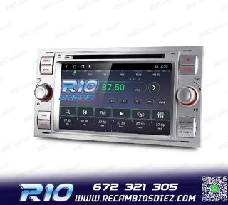 RADIO GPS ANDROID 12 PARA FORD FOCUS C-MAX FIESTA GALAXY KUG